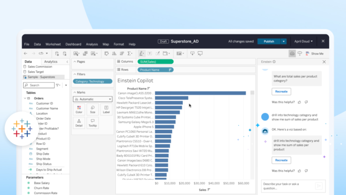 Salesforce announces the beta availability of Einstein Copilot for Tableau: An AI assistant to help make everyone a data expert