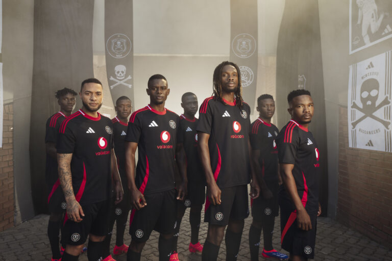 Orlando Pirates home and away jersey for the 24/25 season